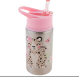 Stephen Joseph Stainless Steel Water Bottles with Flip Top Lid