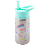 Stephen Joseph Stainless Steel Water Bottles with Flip Top Lid