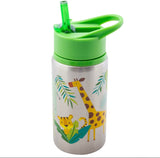 Stephen Joseph Stainless Steel Water Bottles with Flip Top Lid