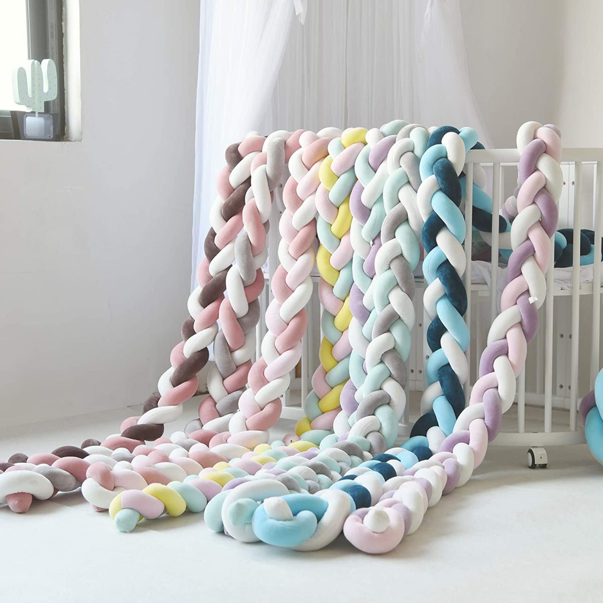 Tri-colour twisted cot bumpers (imported and local range)