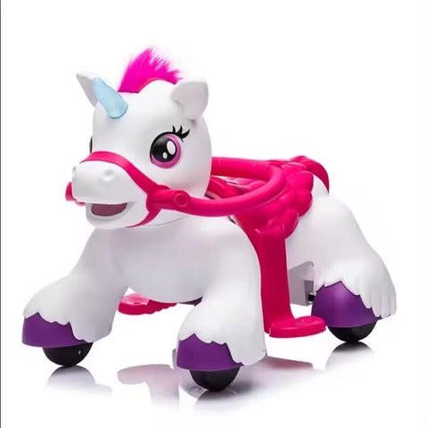 Kids Electric Ride On Unicorn with Fur