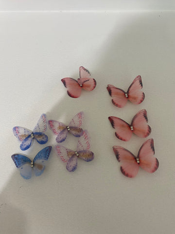Butterfly hair clips