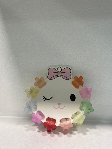 Flower hair grips pack of 10