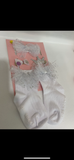 Little girls socks with hair clips and hair band set
