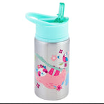 Stephen Joseph Stainless Steel Water Bottles with Flip Top Lid
