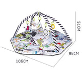 4 in 1 Newborn Baby Activity Gym Play Mat And Ball Pit - Black/White