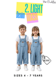 DENIM DUNGAREE LIGHT WASH SIZE 4 years - 7 years