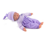 Dollsworld Newborn Sleeping Baby Doll 30cm Purple - babydoll