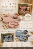 Silicone feeding plate gift set 8 piece