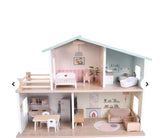 Bella Wooden dollhouse and accessories - double story