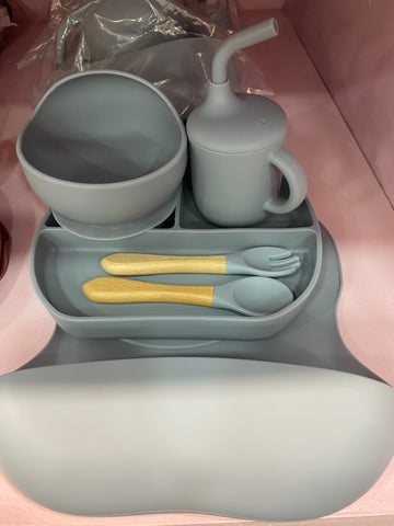 Silicone feeding plate 6 piece set
