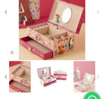 Floss and rock musical jewellery box with pearl handle
