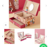 Floss and rock musical jewellery box with pearl handle