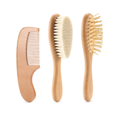 Wooden hair brush set for baby