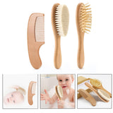 Wooden hair brush set for baby