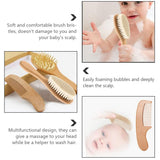 Wooden hair brush set for baby