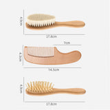 Wooden hair brush set for baby