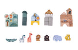 Wooden zoo blocks 36 piece
