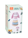 Wooden baby bunny stacking ring