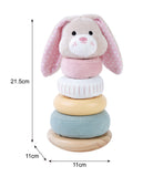 Wooden baby bunny stacking ring