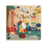 Zookabee wooden weather calendar and clock