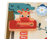 Zookabee wooden weather calendar and clock