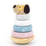 Wooden baby puppy stacking ring