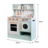 Vintage wooden kitchen and laundry machine - Sage