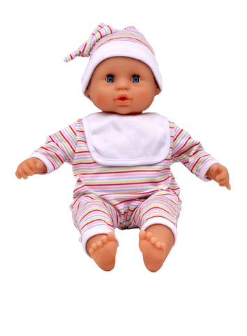 Dollsworld Talking Baby Babble Doll 38cm (15") with Accessories