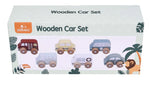 Zookabee Wooden Vehicle Car Set 6pc In a Carry Bag