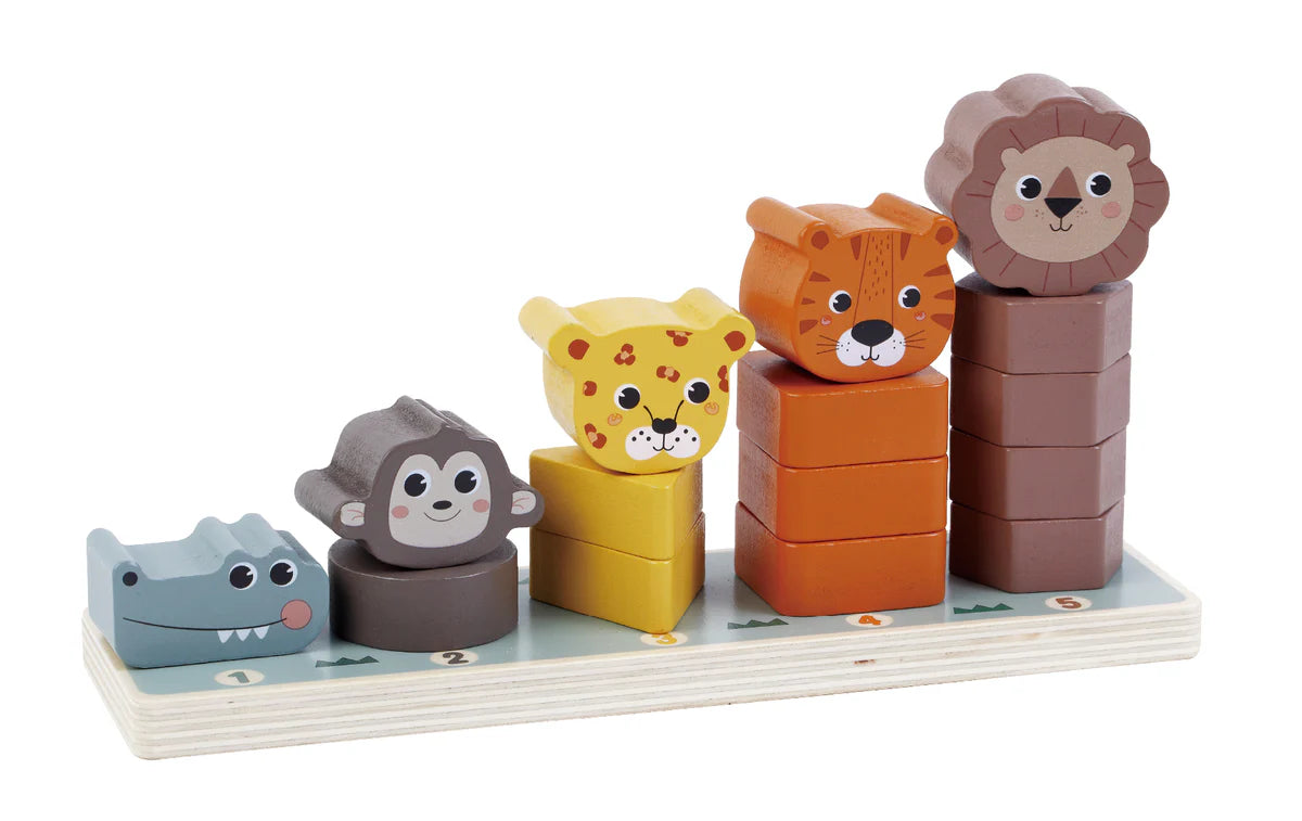 Zookabee Wooden animal Number Stacking Blocks – The Cuddler