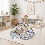 4 in 1 Newborn Baby Activity Gym Play Mat And Ball Pit - Black/White
