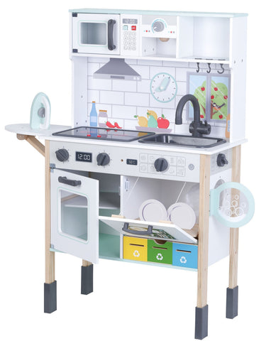Wooden kitchen and laundry unit