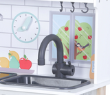 Wooden kitchen and laundry unit