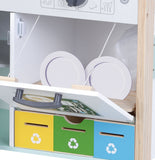 Wooden kitchen and laundry unit