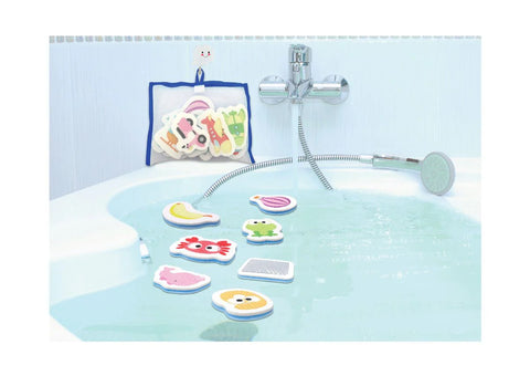 Santa foam stick to the bath toys