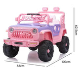 NEW Princess Power Cruiser 12v Jeep styled kids electric ride on car (Pink)