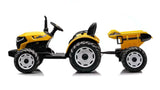 PowerFarm XL 12V Kids electric ride on Tractor with Auto Tipping Trailer