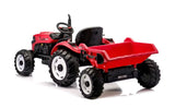 PowerFarm XL 12V Kids electric ride on Tractor with Auto Tipping Trailer