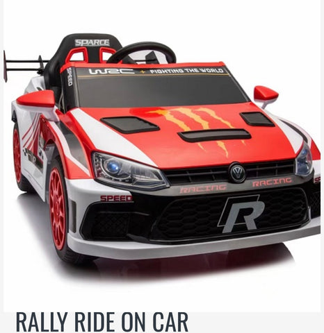 Rally Styled kids electric ride on car