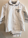 Giggles boys white and navy triangle pyjama set