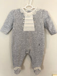 Giggles girls grey lace baby grower