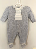 Giggles girls grey lace baby grower