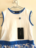 Fiaba white and blue summer dress