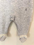 Giggles girls grey lace baby grower