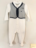 Giggles boys waist coat baby grower