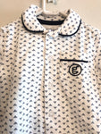 Giggles boys white and navy triangle pyjama set