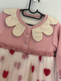Baby girl novelty winter hearts dress