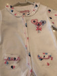 Juniors pink hearts baby grower
