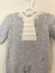 Giggles girls grey lace baby grower